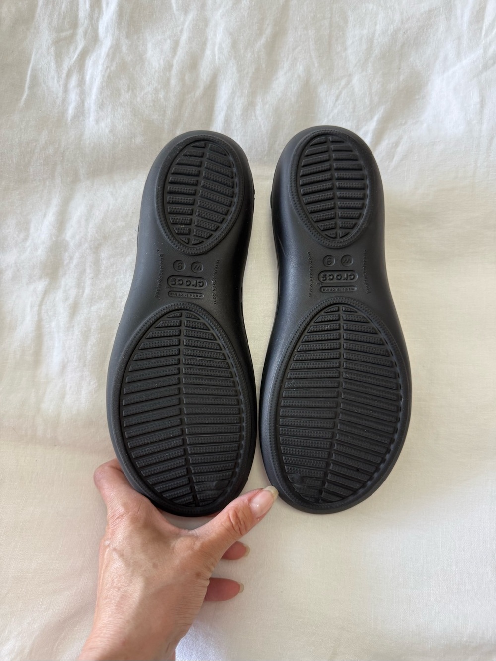 Crocs | Women's 9 | Black Thea Slingback Slip On Ballet Flat Comfort Shoes - Picture 4 of 7